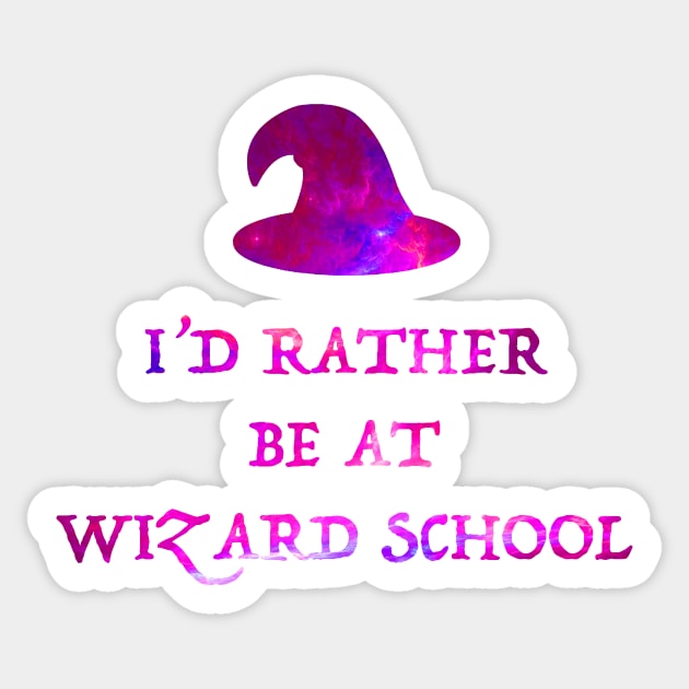 I'd Rather Be At Wizard School Sticker by koifish